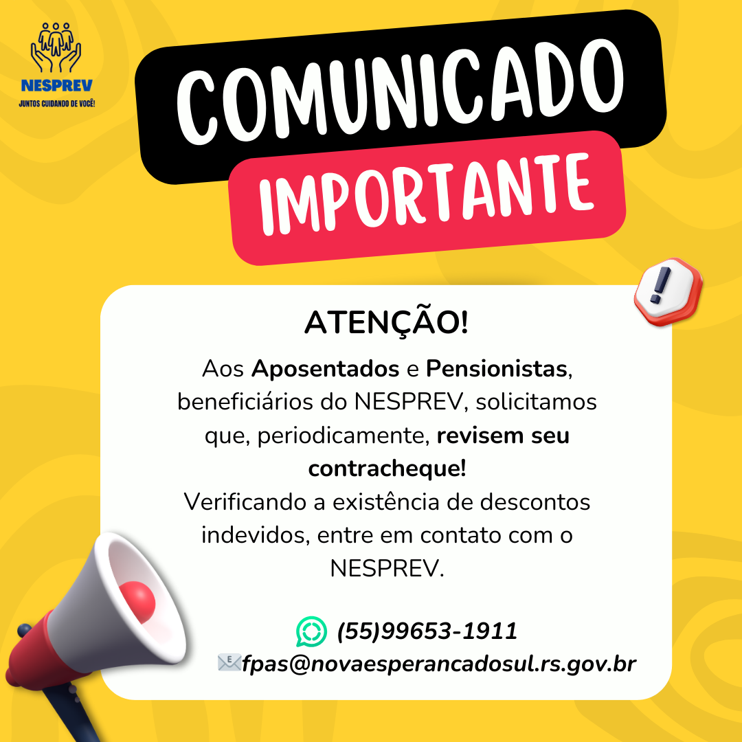 Atenção Aposentados e Pensionistas